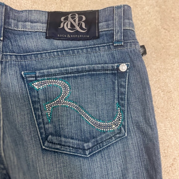 Rock & Republic Blue Distressed Jeans in Size 26 - Picture 6 of 8